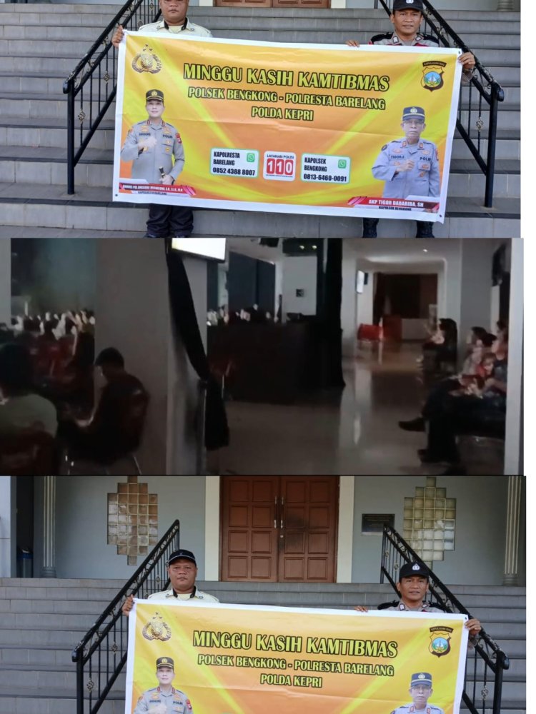 Polsek Bengkong Gelar Minggu Kasih Kamtibmas, Ajak Jemaat Bijak Bermedia Sosial dan Tangkal Hoaks