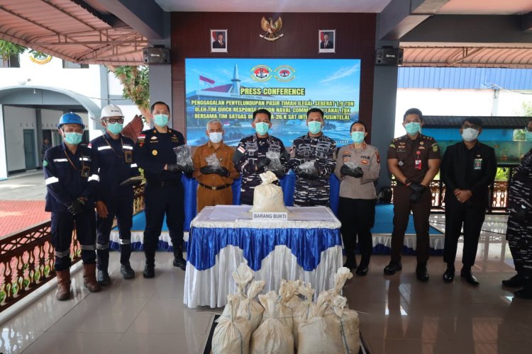 TNI AL Gagalkan Penyelundupan 1,9 Ton Pasir Timah ke Malaysia, Selamatkan Potensi Kerugian Negara Rp1,52 Miliar