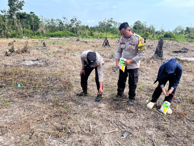 Polsek Daik Lingga Bersama Kelompok Tani Tanam Perdana Jagung Pipil, Perkuat Ketahanan Pangan Nasional