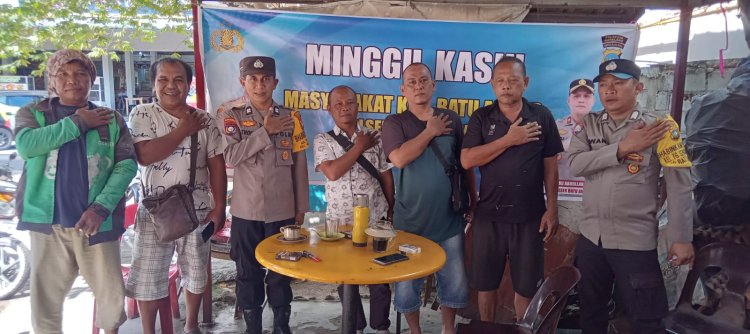 Minggu Kasih Kamtibmas Polsek Batu Ampar dengan warga kampung seraya  : Mari Ciptakan Kamtibmas Kondusif Wilayah Batu Ampar