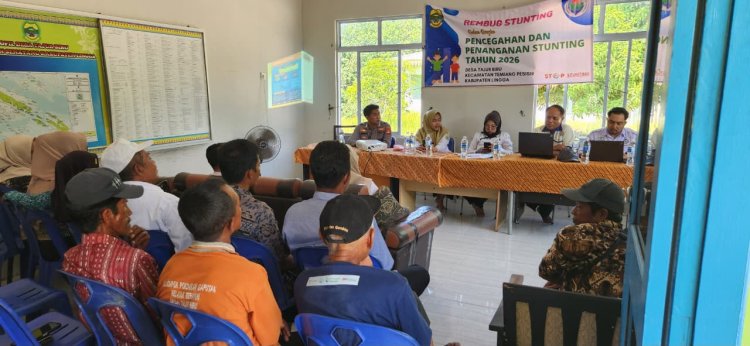 Polsek Senayang Dukung Pencegahan Stunting Melalui Rembug Desa Tajur Biru