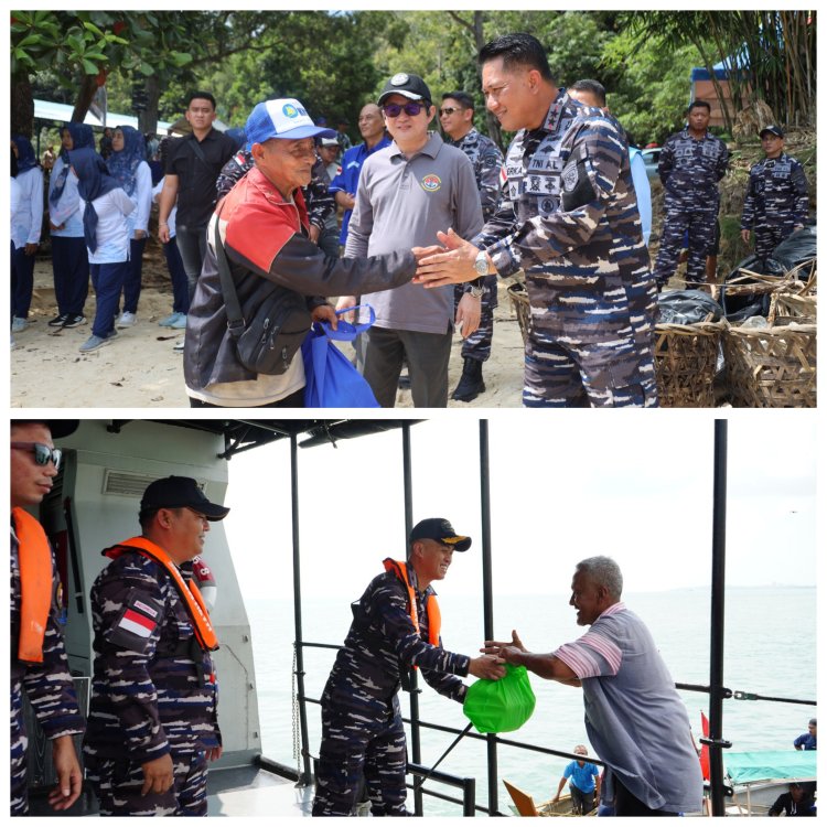 Semarak HUT Ke-1 Kodaeral IV, TNI AL Gelar Aksi Aku Cinta Laut dan Bakti Sosial di Batam
