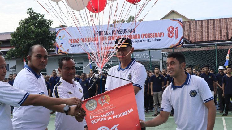 Semarak HUT RI ke-81, Lapas Batam Gelar Pekan Olahraga Narapidana untuk Perkuat Pembinaan Warga Binaan
