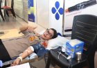 Kabid Humas Polda Kepri Hadiri Donor Darah HUT Batam Pos ke-28, Puluhan Personel Polda Kepri Ikut Berpartisipasi