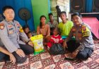 Polsek Daik Lingga Datangi Bocah Korban Luka Bakar di Pulau Lipan, Serahkan Bantuan untuk Keluarga