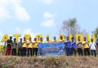 Satpolairud Polres Lingga Gandeng Warga Desa Jagoh Bersihkan Lingkungan Mako