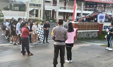 Polsek Batu Ampar Amankan Kegiatan Fun Run Peringatan HUT Ke-76 Gerakan Pemuda GPIB di Gereja Immanuel