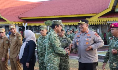 Kapolres Lingga Sambut Panglima TNI dan Kepala Staf Angkatan dalam Kunjungan Latihan Operasi Terintegrasi TNI 2026 di Dabo Singkep