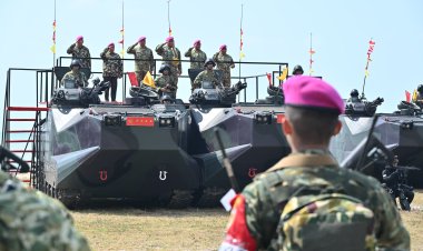 Latihan Operasi TNI Terintegrasi TA 2026 Tunjukkan Kesiapan Pertahanan Nasional, Dankodaeral IV Dampingi Menhan RI dan Panglima TNI