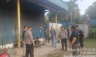 Polsek Batu Ampar Respon Cepat Layanan Polisi 110 dengan Mendatangi TKP Dugaan Percobaan Pencurian