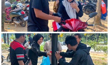 Sihumas dan Sitik Polresta Barelang Bersinergi Bagikan Bendera Merah Putih kepada Pengguna Sepeda Motor Sambut HUT Ke-81 Kemerdekaan Republik Indonesia