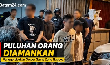 UPDATE: Puluhan Orang Diamankan dalam Penggerebekan Gelper Game Zone Nagoya Batam