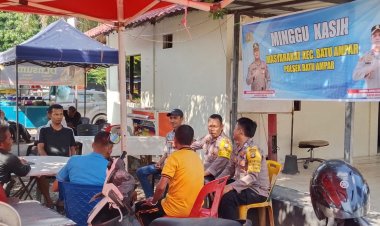 Minggu Kasih Kamtibmas Polsek Batu Ampar Bersama Warga Sungai Jodoh: Mari Ciptakan Kamtibmas Kondusif, Call 110 Layanan Polisi