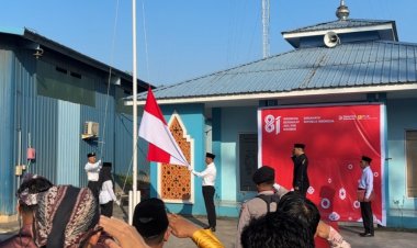 Sat Samapta Polres Karimun Bangkitkan Semangat Nasionalisme melalui Upacara HUT RI Ke-81 di PLTU Tanjung Balai Karimun