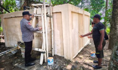 Peduli Fasilitas Air Bersih, Polsek Senayang Renovasi Sumur Bor di Desa Rejai