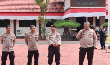 Polres Lingga Perkuat Kesiapan Personel Hadapi Pengamanan Massa