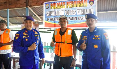 Satpolairud Polres Karimun Bagikan 30 Life Jacket kepada Nelayan, Tekankan Pentingnya Keselamatan Melaut