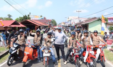 5.000 Warga Padati Pawai Karnaval HUT ke-81 RI di Dabo Singkep, Polres Lingga Kerahkan 52 Personel