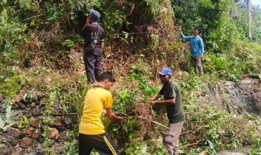 Polres Lingga Perkuat Sinergi Bersama PLN dan Warga Lewat Gotong Royong di Selayar