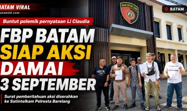 Buntut Pernyataan Li Claudia: Wartawan Batam Siapkan Aksi 3 September, Surat Pemberitahuan Demo Diserahkan ke Polresta Barelang