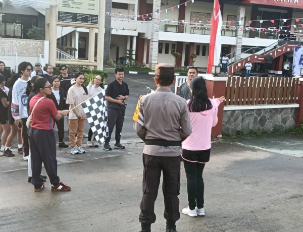 Polsek Batu Ampar Amankan Kegiatan Fun Run Peringatan HUT Ke-76 Gerakan Pemuda GPIB di Gereja Immanuel