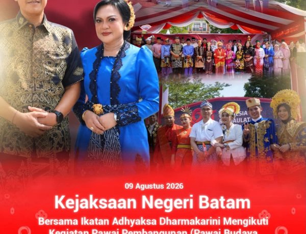 Pawai Pembangunan HUT ke-81 RI di Batam Meriah, Kajari Batam dan Ketua IAD Ikut Semarakkan Pawai Budaya