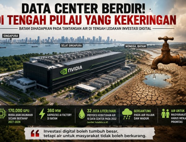 Data Center Berdiri di Tengah Pulau yang Kekeringan, Batam Harus Memilih Investasi atau Menjaga Air?
