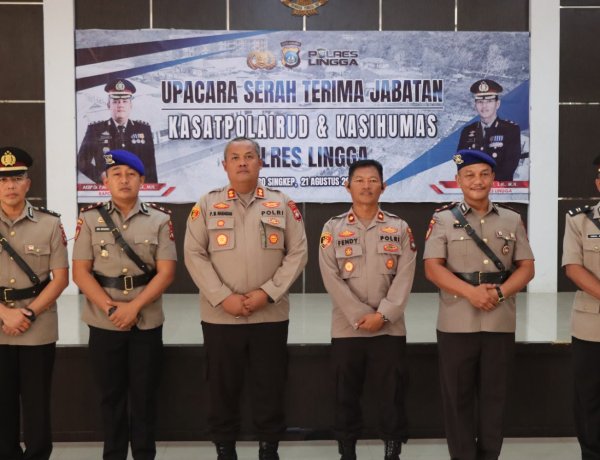 Polres Lingga Rotasi Dua Pejabat, Kapolres Pahala Tekankan Profesionalisme dan Integritas