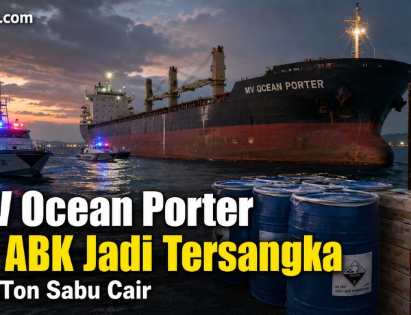 10 ABK MV Ocean Porter Jadi Tersangka, BNN Dalami Jaringan 2,6 Ton Sabu Cair