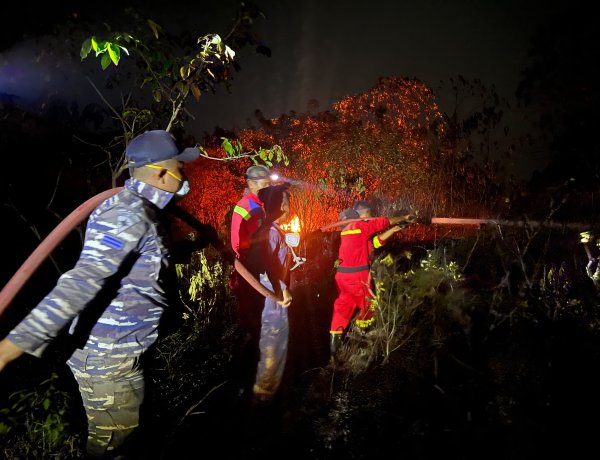8 Hektare Lahan di Tanjung Irat Lingga Terbakar, TNI AL dan Tim Gabungan Bergerak Cepat