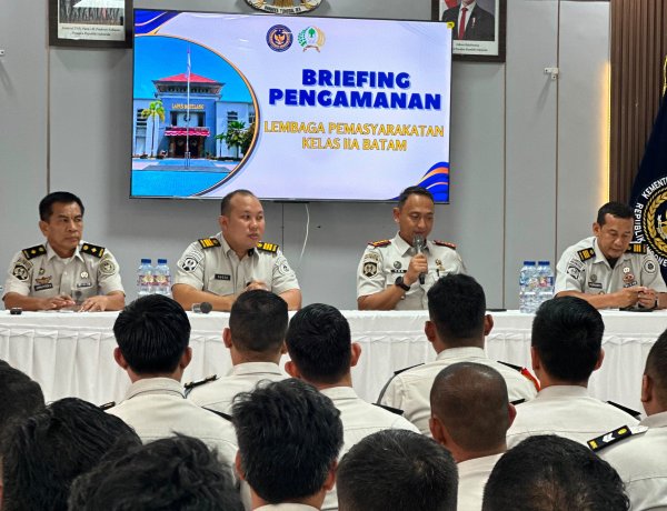 Perkuat Pengamanan, Lapas Batam Tekankan Integritas dan Kekompakan Petugas