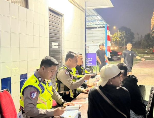 Patroli Dini Hari Polresta Barelang Sasar Balap Liar, 38 Motor Knalpot Brong Ditindak
