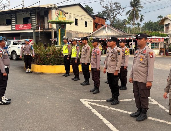Polsek Daik Lingga Kerahkan 19 Personel Amankan Fun Run Kecamatan Lingga