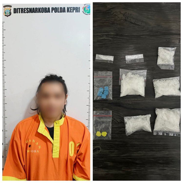 Ditresnarkoba Polda Kepri Ungkap Peredaran Narkotika di Batam, Sita 60,03 Gram Sabu dan 63 Butir Ekstasi
