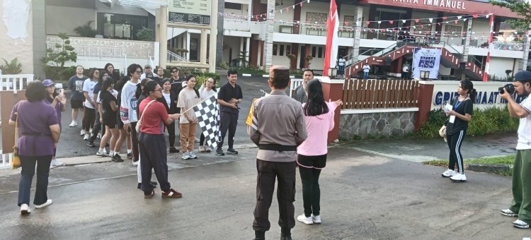 Polsek Batu Ampar Amankan Kegiatan Fun Run Peringatan HUT Ke-76 Gerakan Pemuda GPIB di Gereja Immanuel