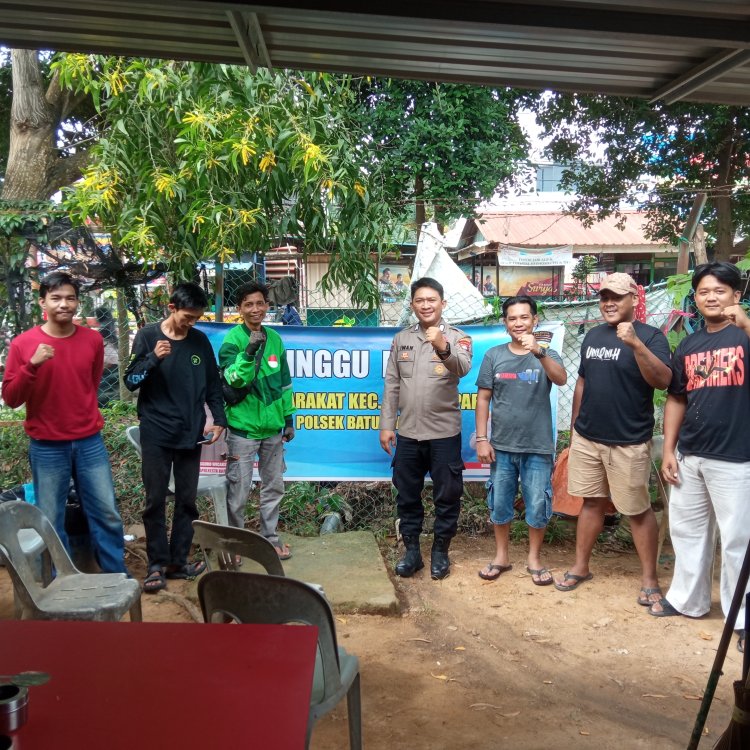 Minggu Kasih Kamtibmas, Polsek Batu Ampar Ajak Warga Tanjung Sengkuang Jaga Keamanan Lingkungan