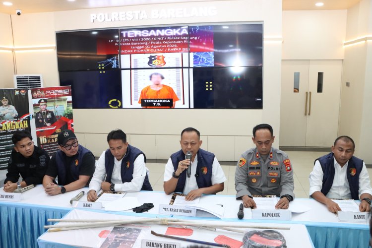 Satreskrim Polresta Barelang Berhasil Ungkap Pencurian Kabel dan Besi Fasilitas Publik di Jembatan 1 Barelang