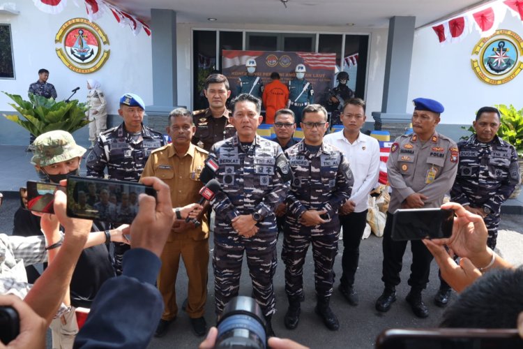 TNI AL Gagalkan Penyelundupan 1,6 Ton Pasir Timah Ilegal di Lingga, Selamatkan Potensi Kerugian Negara Rp1,33 Miliar