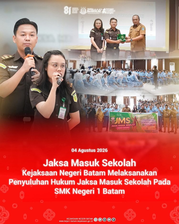 Kejari Batam Edukasi Pelajar SMKN 1 Batam Melalui Program Jaksa Masuk Sekolah