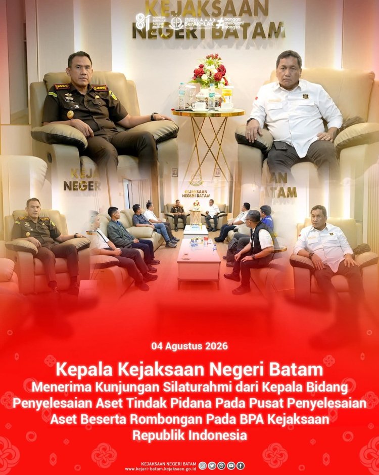 Kajari Batam Terima Kunjungan Silaturahmi Pusat Penyelesaian Aset Kejaksaan RI, Perkuat Sinergi Antar Satuan Kerja