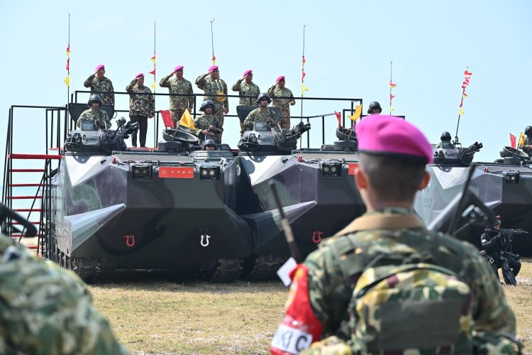Latihan Operasi TNI Terintegrasi TA 2026 Tunjukkan Kesiapan Pertahanan Nasional, Dankodaeral IV Dampingi Menhan RI dan Panglima TNI