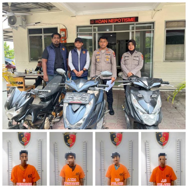 Polsek Sei Beduk Bersama Tim Gabungan Polresta Barelang Ungkap Tiga Kasus Curanmor