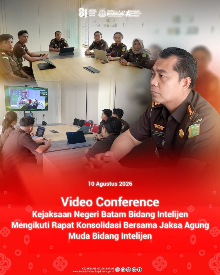Kejari Batam Ikuti Rapat Konsolidasi Intelijen Kejaksaan Bersama JAM Intelijen Kejagung