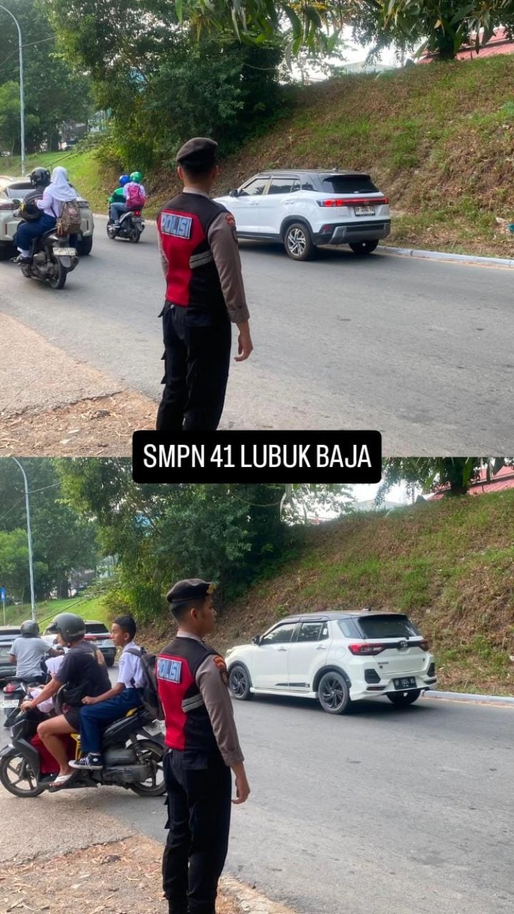 Satsamapta Polresta Barelang Gelar Strong Point Pagi, Wujudkan Kamseltibcarlantas di Kota Batam