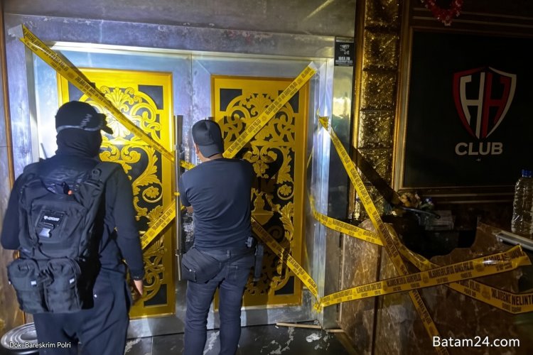 Bareskrim Polri Gerebek HH Club Planet 3.0 Batam, 32 Orang Diamankan dan Brankas Berisi Ekstasi Disita