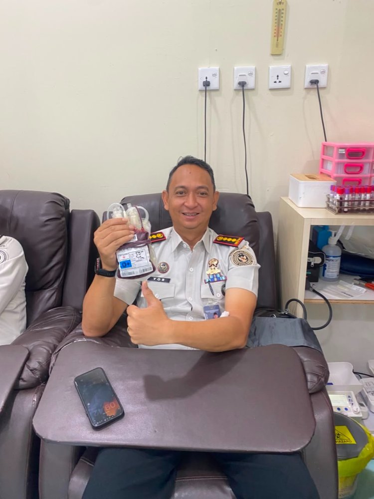 Semarak HUT ke-81 RI, Lapas Batam Bersama UPT Pemasyarakatan se-Kota Batam Gelar Donor Darah