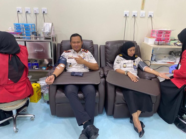 Semarak HUT ke-81 RI, Rutan Batam dan UPT Pemasyarakatan Se-Kota Batam Donor Darah di PMI