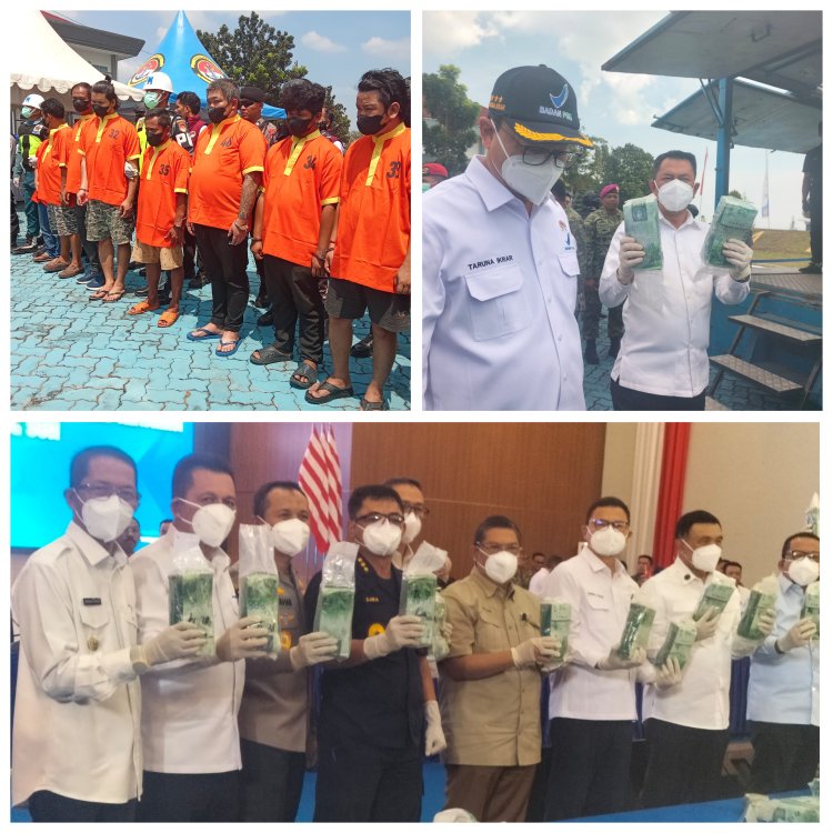 TNI AL Musnahkan Hampir 1,3 Ton Ketamin Hasil Penggagalan Penyelundupan MV King Sun di Batam