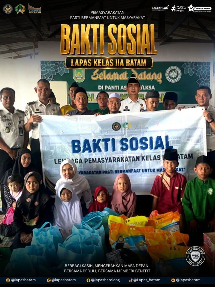 Peduli Sesama, Kalapas Batam Yosafat Rizanto Bawa Semangat Berbagi ke Panti Asuhan