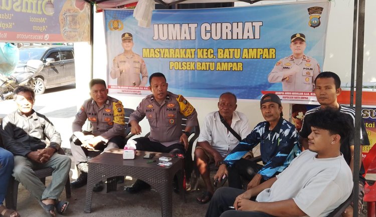 Jaga Lingkungan Tetap Kondusif, Polsek Batu Ampar Perkuat Komunikasi dengan Warga